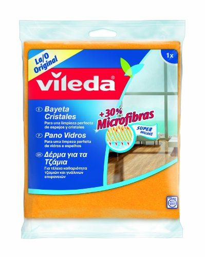 Vileda - Bayeta para cristales con 30% microfibras - [Pack de 2]
