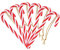 Naler 12 x Zuckerstangen Weihnachtsbaumschmuck Baumbehang Weihnachtsbaum Dekoration Anhänger mit Kordel Rot und Weiß