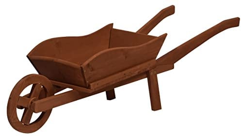 dobar® 29195FSC carriola per Piante in Legno, fioriera Decorativa per Fiori, fioriera, carriola in Legno per Piante, 107 x 29 x 30 cm, Marrone