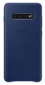 Leather Cover für Galaxy S10+ Marineblau