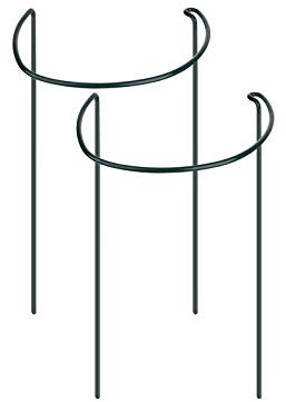 LouisaYork - Lot de 2 supports de plantes de jardin semi-circulaires pour pivoines, hortensias, roses, taille 30 x 50 cm