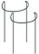 LouisaYork - Lot de 2 supports de plantes de jardin semi-circulaires pour pivoines, hortensias, roses, taille 30 x 50 cm