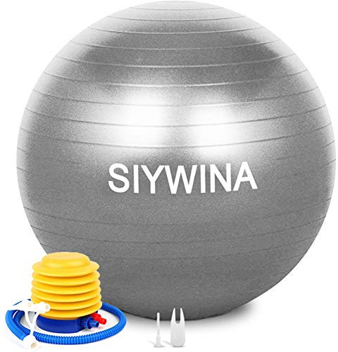 SIYWINA Ballon Fitness Ballon de Grossesse Yoga Ballon d'exercice Pilates Swiss Ball pour Entraînement Grossesse Equilibre Chair 55cm 65cm