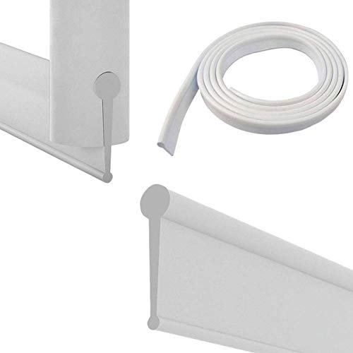 ECOSPA Replacement Rubber Seal for Folding Bath Shower Screen Enclosures • White • 1 Metre (1 metre, White)