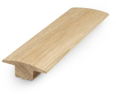 Solid Oak 15mm T Section Door Bar Threshold Trim Moulding Un Finished Oak, 1.8M