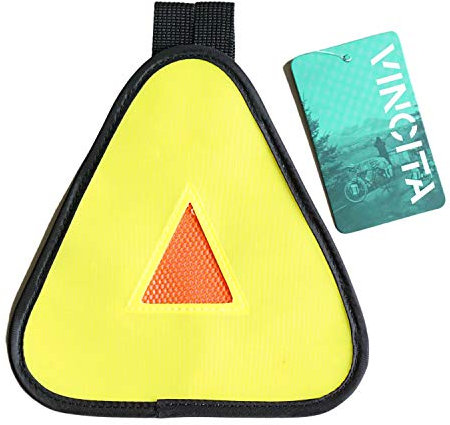 Vincita Reflektierendes Ertragssymbol mit Klettband – Hohe Sichtbarkeit für Sicherheit bei Nacht – Sicherheitsreflektor für Fahrradträger – Reflektierendes Zubehör (Grün/Orange)