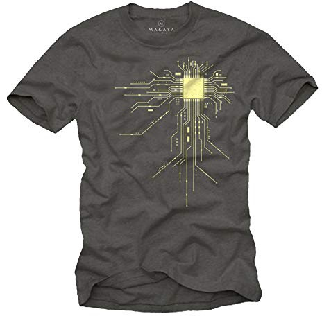 MAKAYA Cooles T-Shirt Geek CPU Größe S-XXXXXL