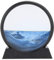 Cikonielf Sand Kippbild Dynamisches Sandbild 3D Natürliche Landschaft Fließendes Sand Bild Glas Handwerk Mikro Landschaft Ornament für Zuhause und Büro(Blau)
