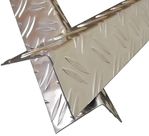 Riffelblech Alu Leiste, 2000mm Alu Riffelblech Kantenschutz 60x25 mm Schenkelinnenmaß aus Alu Riffelblech Duett 2,5/4,0 mm stark L Profil, Winkelblech,