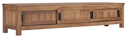 vidaXL Meuble TV en Teck Massif 150 x 30 x 30 cm