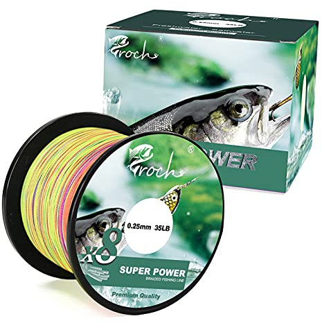 Lenza da pesca intrecciata, 8 pezzi, 300 m/500 m/1000 m, in polietilene, resistente allo sbiadimento, 0,1 – 0,3 mm, 14 – 45 lb