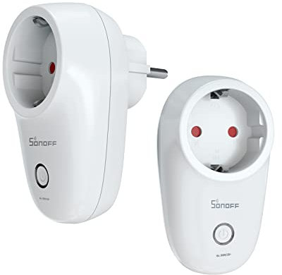 SONOFF S26R2TPF-DE 2PCS 16A Presa Elettrica Intelligente, Wireless e Controllo Remoto, Funziona con Alexa, Controlla i tuoi dispositivi da qualsiasi luogo grazie all'APP