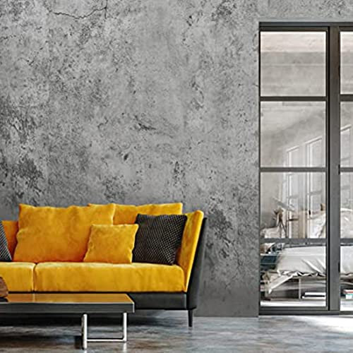 Bai You Mei Beton-Zement-Tapete, zum Abziehen und Aufkleben, Tapetenaufkleber, zum Ziehen und Aufkleben, abnehmbare Tapete, 60 x 200 cm