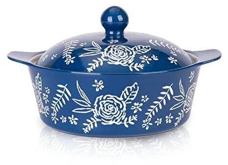Wisenvoy Auflaufform mit Deckel Auflaufform Emaille Auflaufform Lasagnepfanne Auflaufformen für Ofen Auflaufform Set