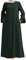 istanbul styles Damen-Abaya, langärmelig, offener Steinbruch, bodenlang, Reißverschluss, bodenlang, türkisch-islamische Mode (DE/NL/SE/PL, Alphanumerisch, M, Regular, Regular, Grün)