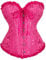 Grebrafan Plus Size Overbust Corset Classic Bustier Bodyshaper Top (UK(4-6) XS, Rose)