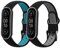 kwmobile 2X Cinturino TPU Silicone Fibbia Compatibile con Xiaomi Mi Smart Band 6 / Mi Band 6 / Band 5 Cinturino - Cinturini 14-22 cm