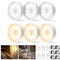 Motion Sensor Lights Indoor, 6 Pack Wireless LED Rechargeable Movement Sensor Lights, USB Charging Night Light Warm/Cool White, Magnetic Sensor Lights for Stair, Wardrobe, Cabinet, Cupboard, Hallway