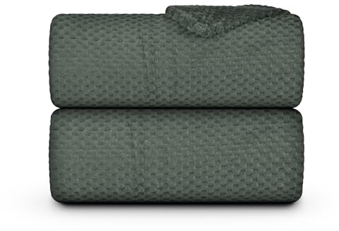 Bestlivings Kuscheldecke Flanell Decke 150x200cm (Moon-Mist Grau) Flauschige Struktur Wohndecke für Sofa, Couch und Bett, Tagesdecke Oeko-TEX - Sofaüberwurf