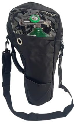 MUROCEA Oxygen Tank Shoulder Bag - Portable Cylinder Holder Bag Fits A, B, C, D, M2, ML6, M7 O2 Tank Carrier Pouch Accessories, 20.8 L x 8.7 W