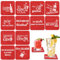 12 Gin Set Untersetzer GläSer Gin Tonic GläSer Glasuntersetzer Mit GinsprüChen Untersetzer Filz Filzuntersetzer Filz Untersetzer FüR GläSer Glas Untersetzer-Set Ginfans Ginliebhaber (Schwarz) (Rot)