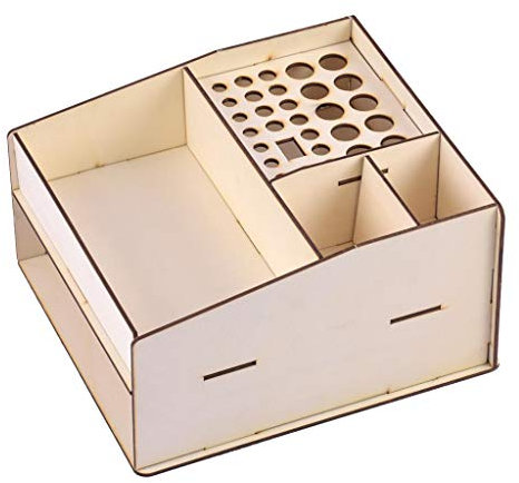rockible Wooden Paint Rack Ink Bottle Model Tool Storage Holder for Painting Tools