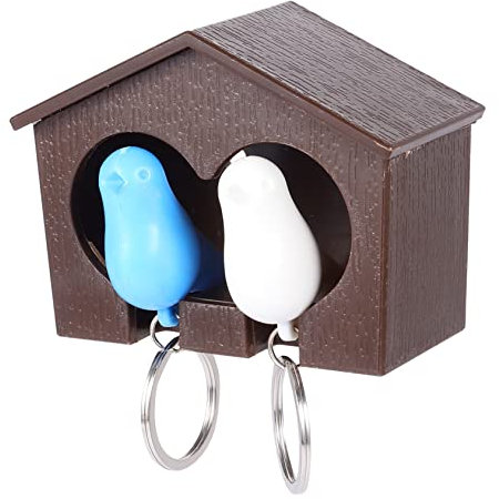 PRETYZOOM Schlüsselhalter Vogelhaus Form Schlüsselring Wandhalterung Schlüsselkasten Vogelhaus Schlüsselanhänger Für Home Wohnheim Wanddekoration Schlüsselringhalter