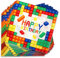 Tenare 32 Stück Bausteine Servietten Mittagessen Papier Servietten Mehrfarbige Party Servietten Festliche Einweg Servietten Bausteine Dekorationen für Geburtstagsparty Kinder Junge, 16,5 x 16,5 cm