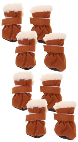 Kisangel 8 STK Schneestiefel Für Haustiere Hundeschuhe Für Schnee Schneeschuhe Für Hunde Welpenstiefel Anti-rutsch-pfotenpolster Für Hunde Weiche Sohle Zaubergürtel Schlittenhund Winddicht
