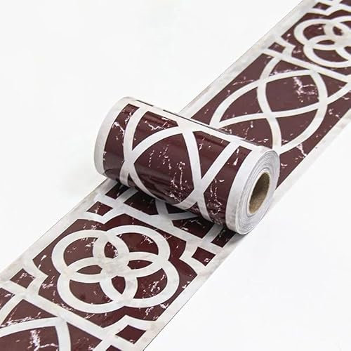 Guest Ruyunlai Tapetenbordüre selbstklebend Vinyl Sockelleiste Dekorative Bordüre Selbstklebende Home Bordüre Küche Tapetenbordüre selbstklebend für Badezimmer Wohnzimmer Rot-35 10cm X 300cm