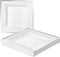 MATANA 40 Premium White Square Plastic Dinner Plates with Silver Rim, 24cm / 9 Inch - Elegant & Reusable Party Plates for Weddings, Birthdays, Picnic, BBQ, Parties