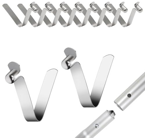 Hezhou 10 Stück Kajakpaddel Push Snap Clips Edelstahl-Zeltstangen Push Einzelknopf Federclips Kajak-Federklammern Druckknopf-Federclip Für DIY Boot Schnappclip Komprimierte Feder (7.5mm)