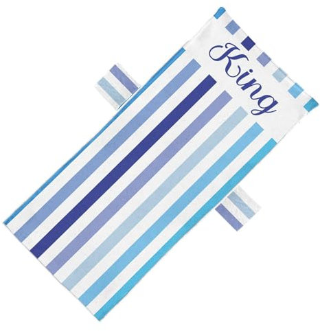 Toalla para silla de playa, toalla a rayas para piscina, toalla de secado rápido, toalla de microfibra con bolsillos laterales para viajes a la playa