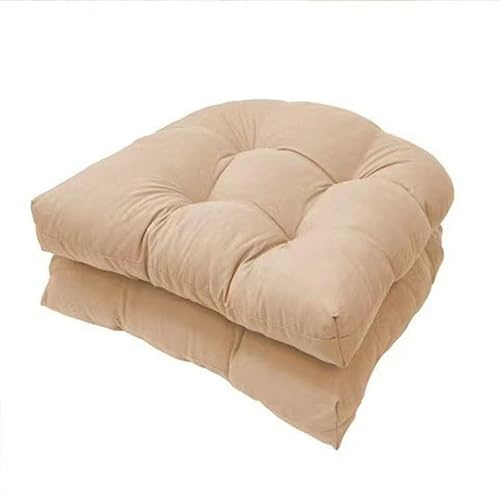AZVFLY Stuhlkissen 2er Set, Sessel Kissen Zurück Sitzkissen Pad 48x48 cm, Sitzpolster für Outdoor Geeignet, Bequemes Sitzpolster für Gartenmöbel Oder Stuhl