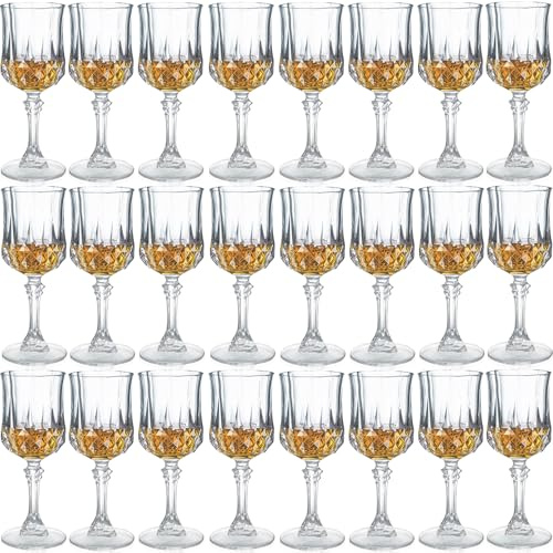 Srgeilzati Cordial Glasses with Stem,Sherry Glasses | Port Glasses | Crystal Shot Glasses | Limoncello Glasses 1.75 oz Set of 24