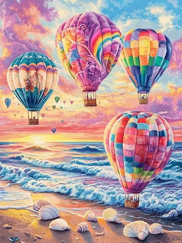 MOMAKA 5D Diamond Painting Kits Ballon,für Erwachsene, DIY Diamant Malerei Full Drill Set Ozean , Runde Diamant Arts Craft Cross Stickerei Malerei Kits für die Home Wanddekoration 30x40cm-88