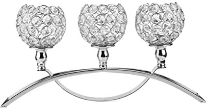 OUYUE Portacandele Candeliere Candeliere di Cristallo per Portacandele Decorativo Pilastro Sala da Pranzo Soggiorno Ornamenti di Nozze per La Casa Porta Candele