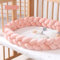 GYCF Bettschlange Baby Geflochten Schlange Bett Baby Nestchen Babybett Umrandung Kinderbett Schlange Geflochten Geflochtenes SeitenschläFerkissen Superweich Knotenkissen,A02,2 m