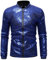 DUHENWU Herren Pailletten Bomberjacken 70Er Langarm Disco Party Kostüm Glänzend Metallic Oberteil Karneval Kostüm Für Mottoparty Nachtclub Fasching Blousonjacke Regular Fit Bequeme Sportjacke