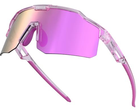 MIAROZ Wraparound Golf Sunglasses for Women: UV400 Protection TR90 Frame Sports Glasses - Lightweight Semi-rimless Visor Sunglasses for Cycling Running