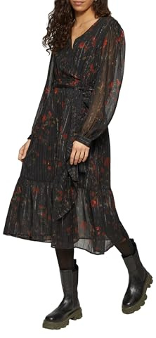 QS Chiffon-Kleid in Wickel-Optik mit Elastikbund