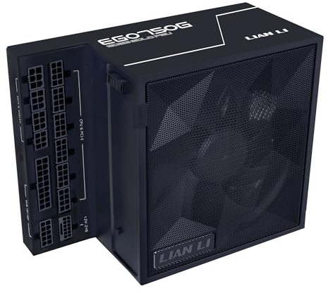 Lian Li Edge Gold 750 PC Netzteil Schwarz, 750 Watt ATX Netzteil, PCIe 5.1, ATX 3.1 PSU | 80 Plus Gold, modular, Sleeved Cable Kit, 12VHPWR für NVIDIA RTX, leiser Lüfter