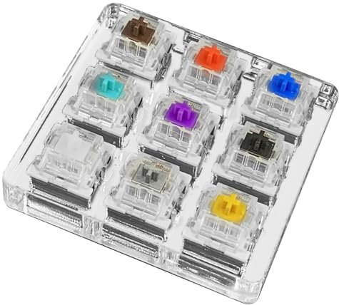 Switch meccanici Tester - campionatore -chiavi, esperienza della tastiera | Switchs Test con una base acrilica chiara, identificatore di tasti personalizzati per uffici, giochi