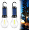Luz solar recargable con gancho para camping, linterna LED impermeable, luces solares portátiles de camping para senderismo, aventuras al aire libre [Clase de eficiencia energética A]