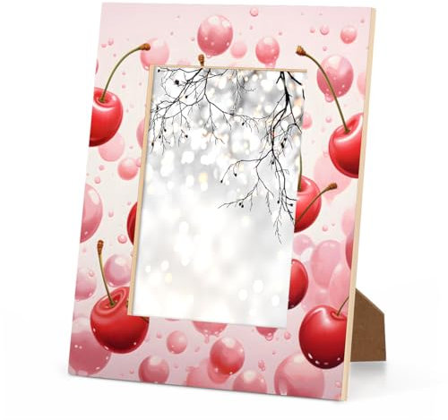 Foerrkelg Bilderrahmen mit Obstdruck, 12,7 x 17,8 cm, für Wandbehang und Tischdekoration, Fotorahmen für vertikale oder horizontale Präsentation