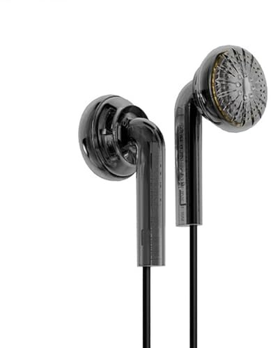 Moondrop Nice Buds Ohrhörer mit flachem Kopf und 3,5-mm-Stereo-Klinkenstecker (Schwarz transparent)