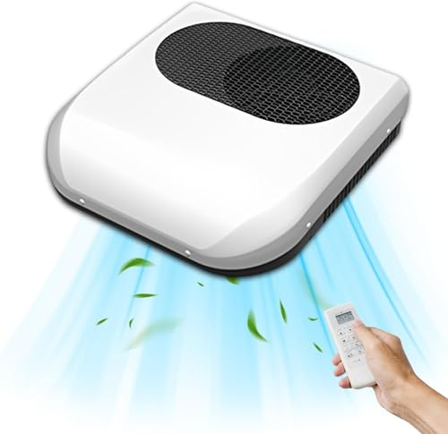 12V RV Klimaanlage 8000BTU 12 Volt Rv Dach Klimaanlage 12 v Camper AC Einheit für RVs Wohnmobil Auto Semi Lkw Van Anhänger Traktorboot, Caravan Schnelle Kühlung