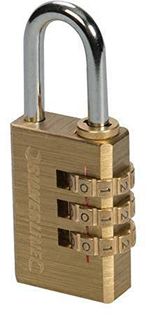 Silverline Combination Padlock Brass 3-Digit (744867)