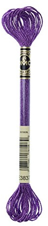 DMC 317W/E3837 Light Effects Purple Ruby Jewel Metallic Stranded Cotton 8m Skein