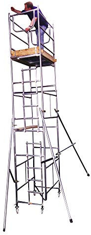 Toptower Classic 6.5m (WH) DIY Scaffold Tower Comprehensive Kit Incl. Castors - 4' x 2'6 Base Size